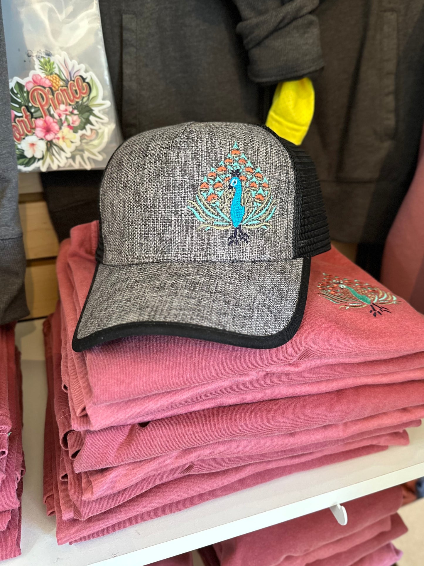 Pretty as a Peacock Embroidered Hats