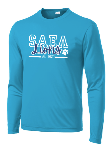 **Pre-Sale** SAEA Lions YOUTH Spirit Long Sleeve Dryfit Shirt