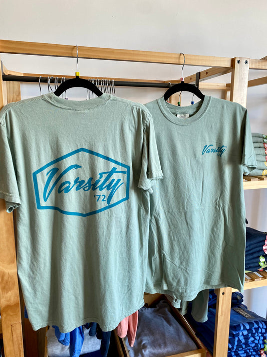 Sage Hexagon Varsity '72 Logo Shirt