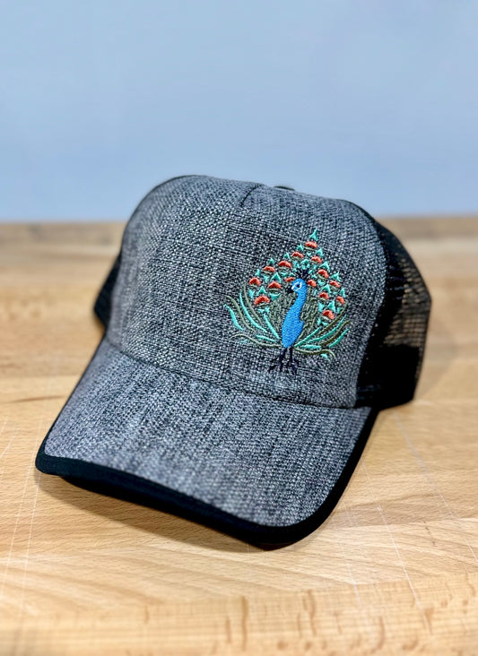 Pretty as a Peacock Embroidered Hats