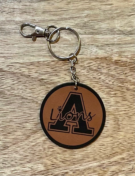 St. Andrew's Lions Leatherette Keychain SAEA