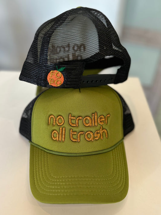 No Trailer All Trash 3D Puff Trucker Hat