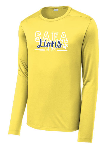 **Pre-Sale** SAEA Lions ADULT Spirit Long Sleeve Dryfit Shirt