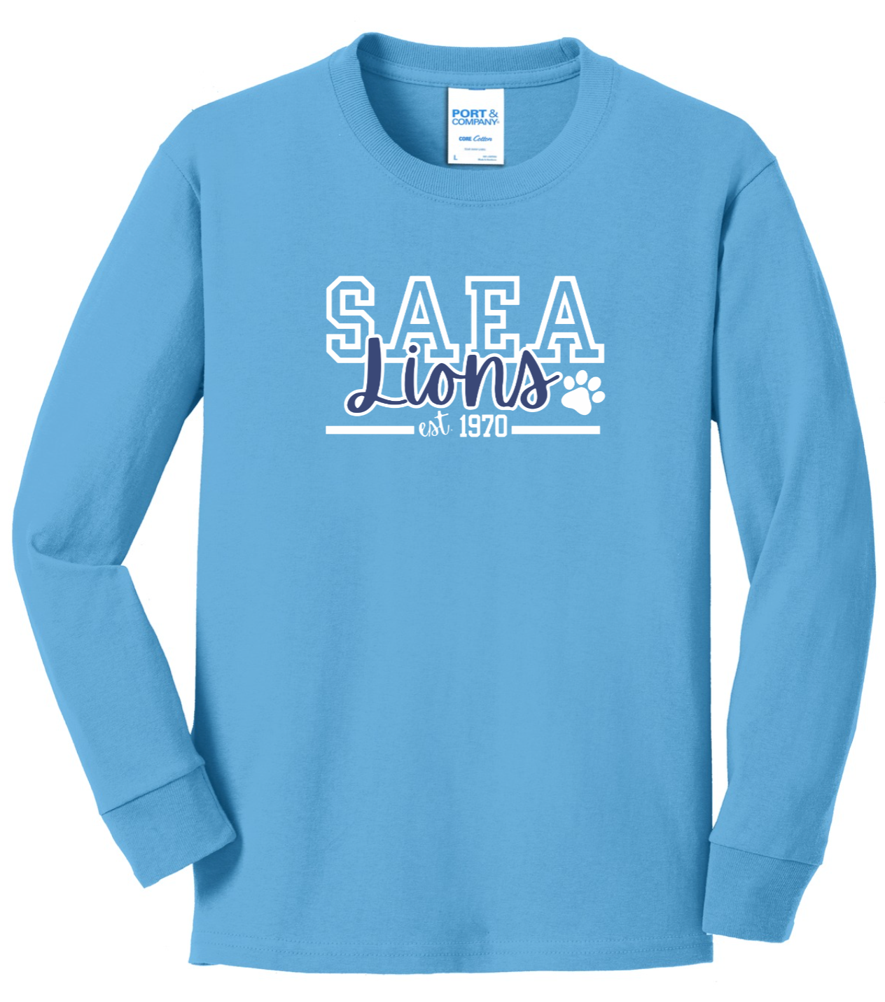 **Pre-Sale** SAEA Lions YOUTH Spirit Long Sleeve Cotton Shirt