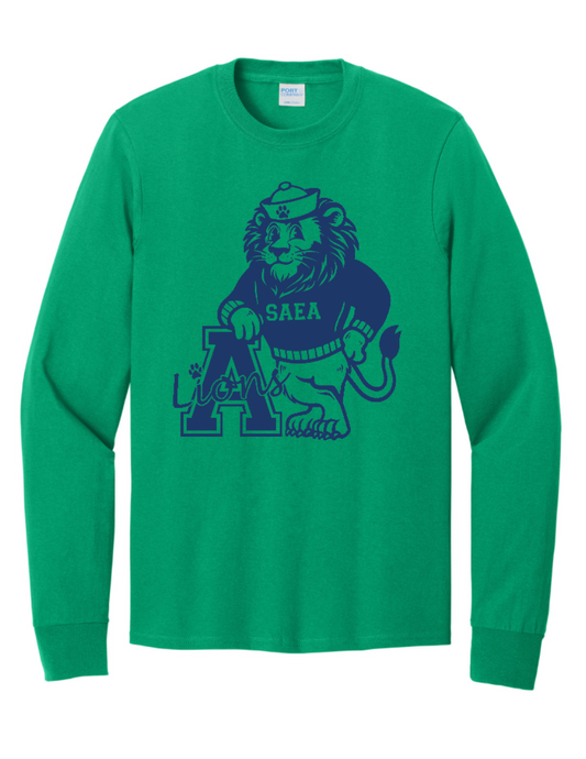**Pre-Sale** SAEA Lions Spirit Long Sleeve Cotton Shirt (Youth and Adult)