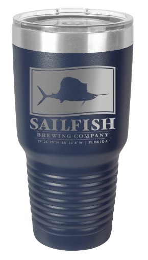 Sailfish Engraved 30oz. Tumbler with Lid