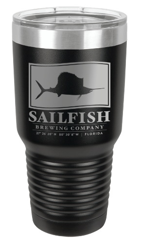 Sailfish Engraved 30oz. Tumbler with Lid