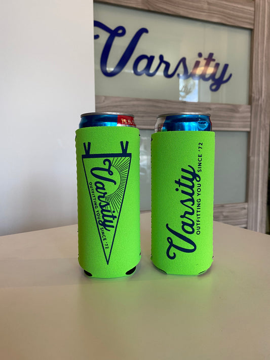 Varsity Penant Logo Slim Can Koozies