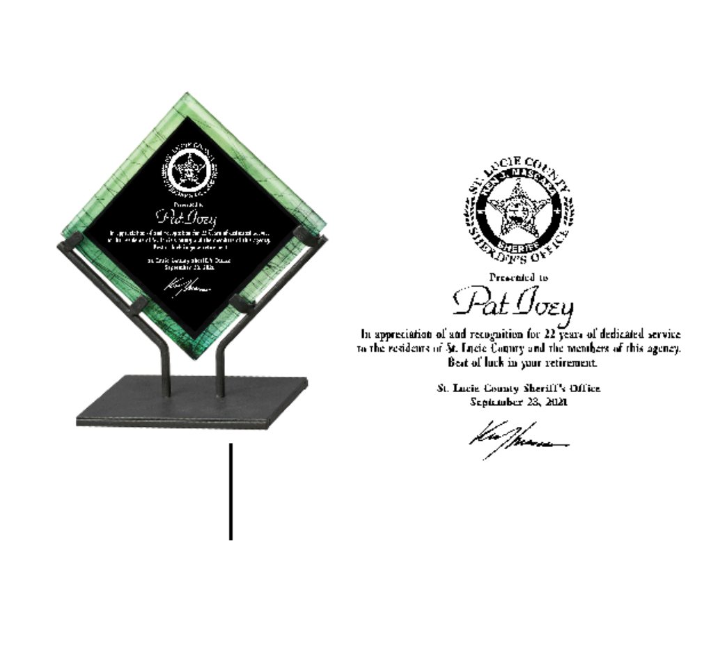 SLCSO Retirement Award